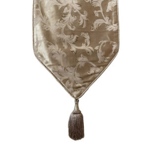 Taupe Casket Drape with Light Taupe Pattern and Taupe Tassel