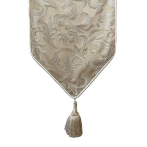 Golden Ivory Casket Drape with Ivory Pattern and Ivory Tassel