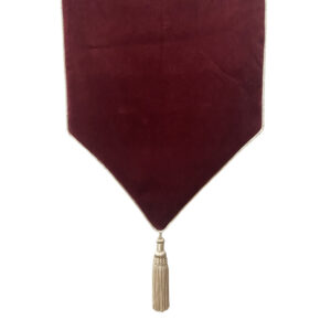 Burgundy Casket Drape with Solid Pattern and Gold Trim