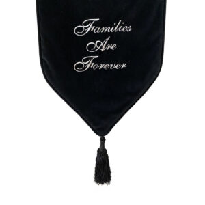 Black Embroidered Casket Drape – Families Are Forever