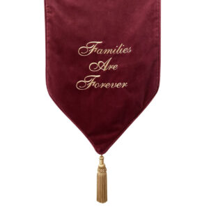 Cranberry Embroidered Casket Drape – Families Are Forever