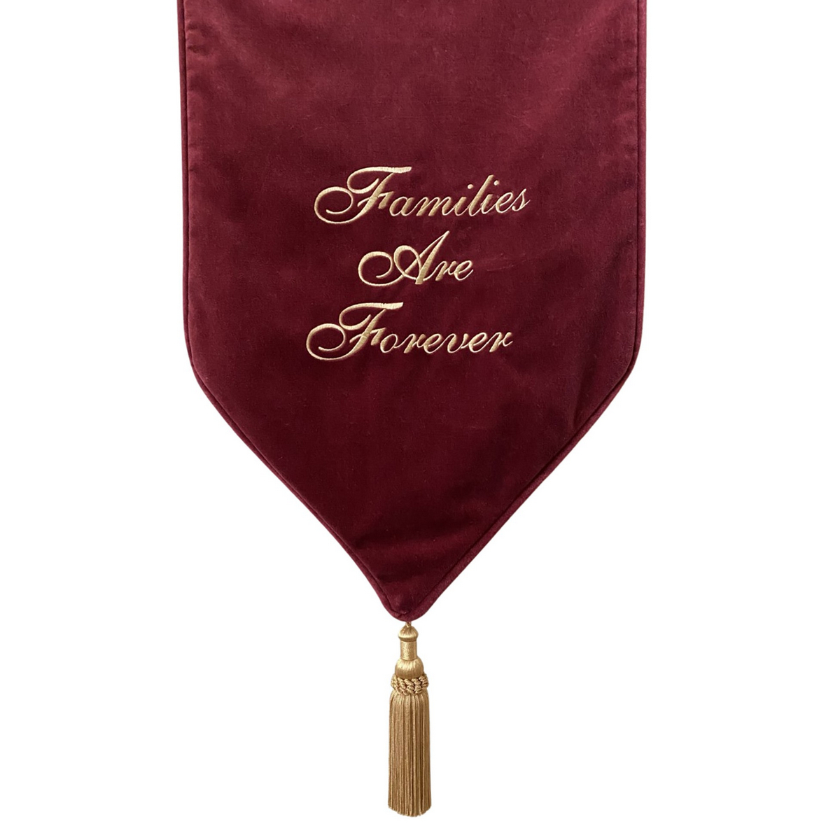 Cranberry Embroidered Casket Drape – Families Are Forever