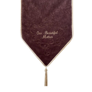 Soft Purple Embroidered Casket Drape – Our Beautiful Mother