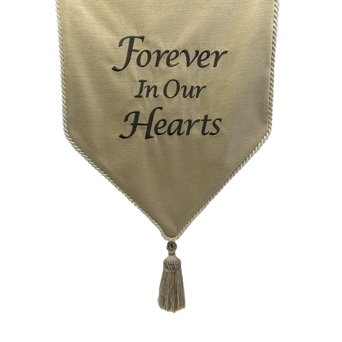 Gold Embroidered Casket Drape – Forever In Our Hearts